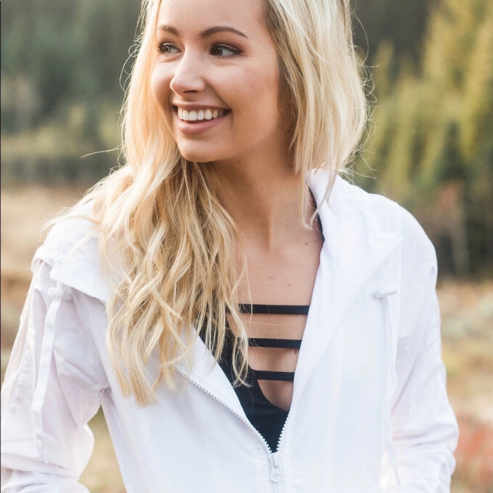 Zyia white bomber jacket